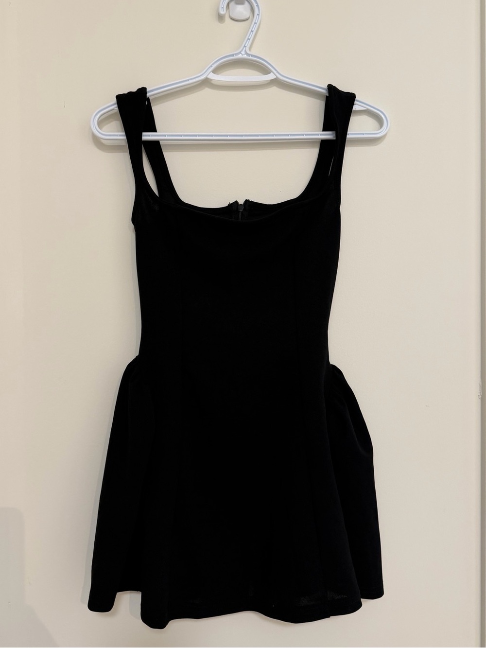 Black Sleeveless Fit-and-Flare Mini Dress
